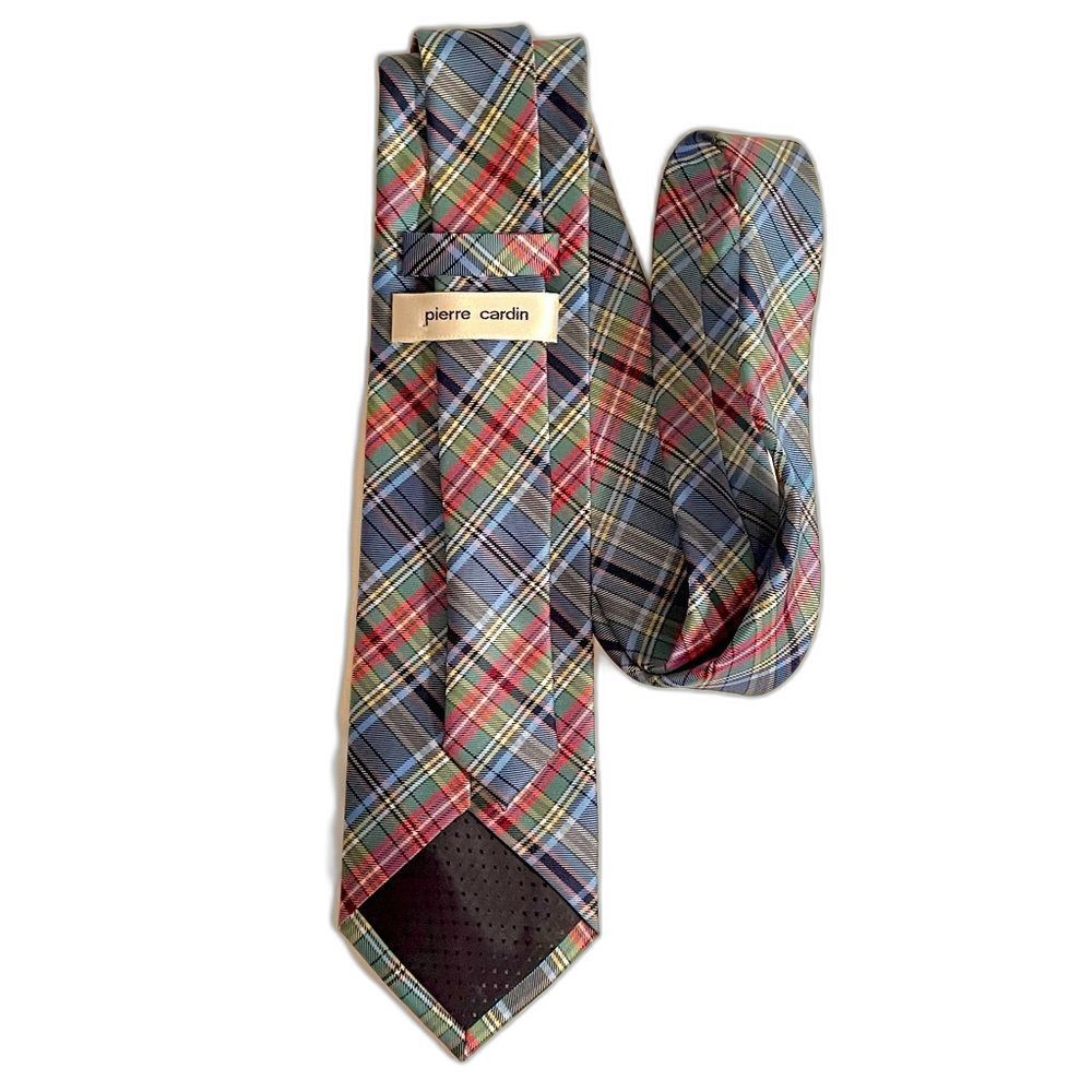 Pierre Cardin Neck‎ Tie, Striped, Blue Green Red Yellow Business Professional
